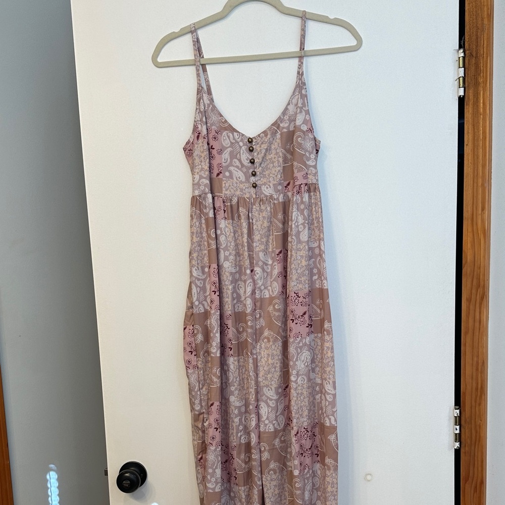 Chic Mauve Patterned Jumpsuit